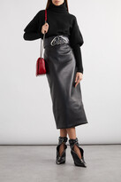Thumbnail for your product : Alexander McQueen Cropped Ribbed Wool And Cashmere-blend Turtleneck Sweater - Black - S