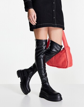 Over The Knee Flat Boots | Shop the world's largest collection of fashion |  ShopStyle UK