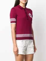 Thumbnail for your product : DSQUARED2 Virgin Wool Polo Top With Stripe And Logo Detail