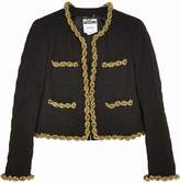 Thumbnail for your product : Moschino Chain-trimmed quilted crepe jacket