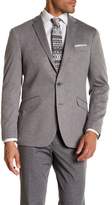 Thumbnail for your product : Kenneth Cole Reaction Gray Marled Knit Two Button Notch Lapel Trim Fit Sportcoat