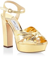 Thumbnail for your product : Jimmy Choo Heloise 120MM Metallic Platform Sandals