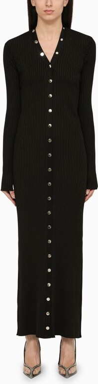 ATTICO Black viscose long cardigan