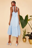 Thumbnail for your product : Little Mistress Blue Midaxi Smock Dress