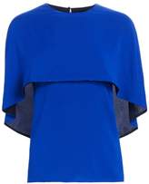 Thumbnail for your product : St. John Silk Georgette Cape Short-Sleeve Top