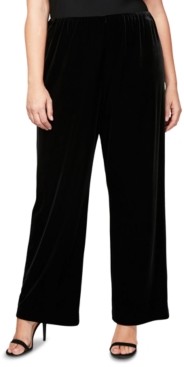 plus size velvet trousers