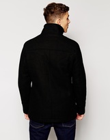 Thumbnail for your product : Jack & Jones Wool Overcoat With Nylon Lining