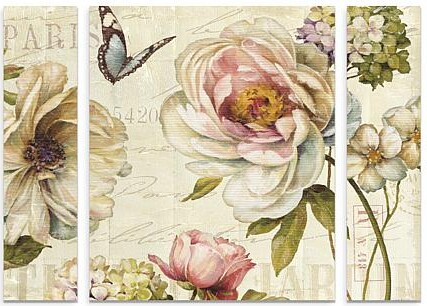 Trademark Fine Art Lisa Audit "Marche de Fleurs IV" Multi-Panel Art Set - 30" x 41"