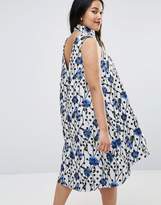 Thumbnail for your product : ASOS Curve CURVE Spot Jacquard A Line Dress