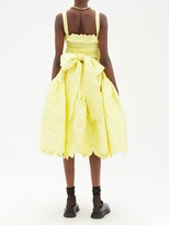 Thumbnail for your product : Cecilie Bahnsen June Quilted-satin Midi Dress - Yellow
