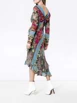 Thumbnail for your product : Etro deep-V printed wrap dress