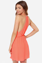 Thumbnail for your product : Lush Lava-Va Voom Neon Orange Dress