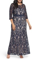 Thumbnail for your product : Sangria Plus Size Women's A-Line Lace Gown