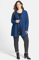 Thumbnail for your product : Eileen Fisher Asymmetrical Boiled Merino Wool Jacket (Plus Size)