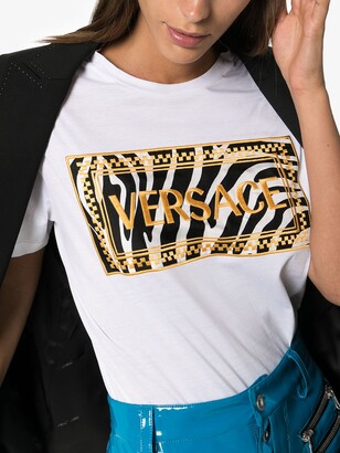 Versace Vintage Logo zebra print T-shirt