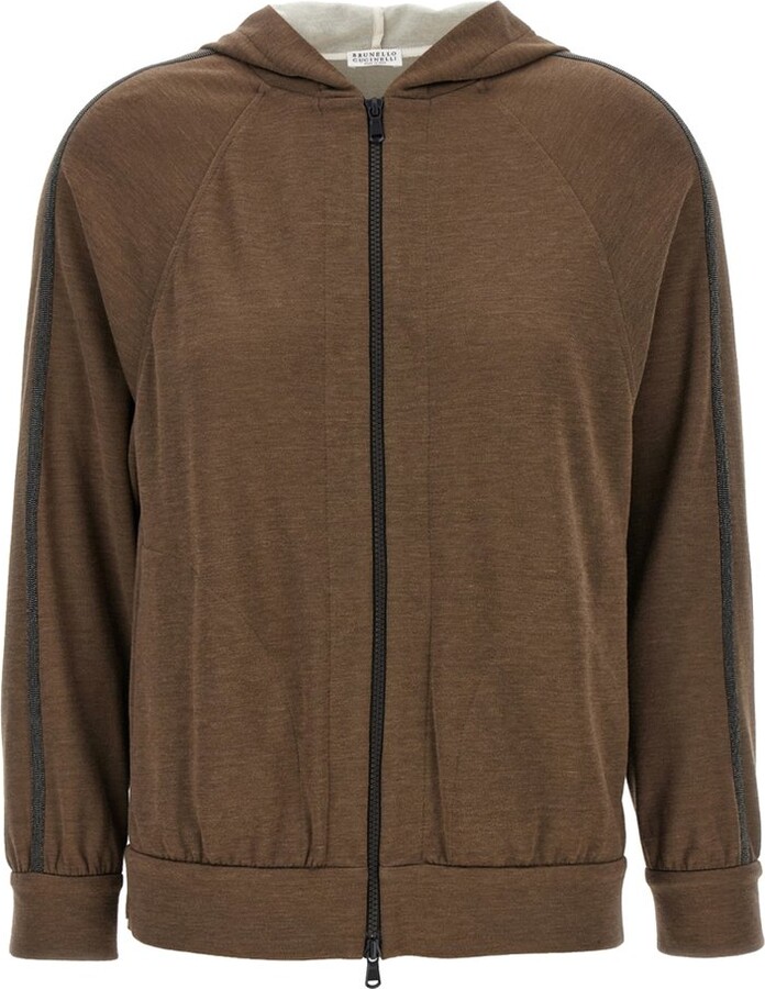 Brunello Cucinelli Zip-Up Long Sleeved Sweatshirt