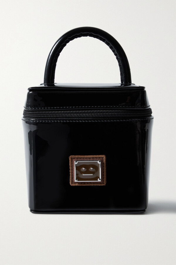 Acne Studios Appliquéd Faux Patentleather Vanity Bag Black ShopStyle