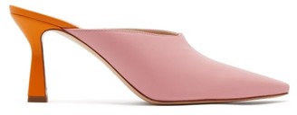 Wandler Lotte Contrast-heel Leather Mules - Womens - Light Pink Wandler Lotte Contrast-heel Leather Mules - Womens - Light Pink
