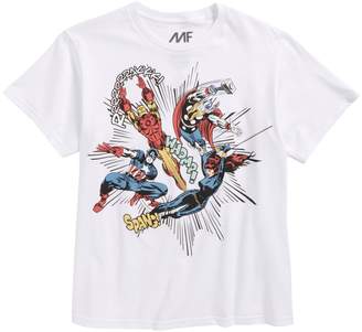Mighty Fine Avengers Oversided Action T-Shirt (Big Boys)