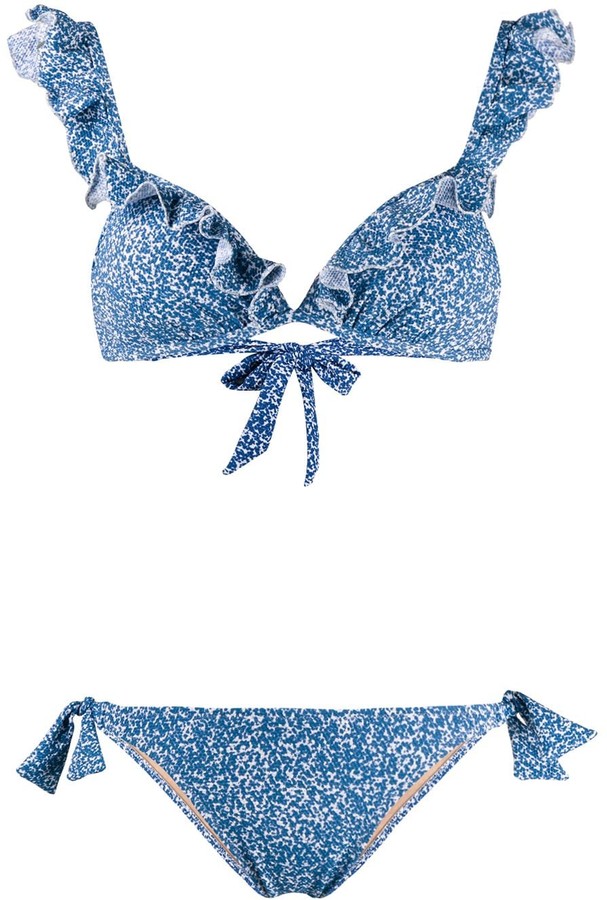 Emmanuela Swimwear Myrto ruffled bikini ShopStyle Two Piece Swimsuits