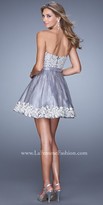 Thumbnail for your product : La Femme Embroidered Organza Cocktail Dress