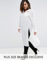 Thumbnail for your product : Missguided Plus Crepe Maxi Shirt
