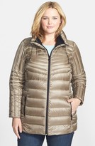 Thumbnail for your product : Bernardo Packable Goose Down Stand Collar Coat (Plus Size)
