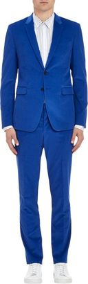 Paul Smith Exclusive Corduroy Two-Button Suit-Blue