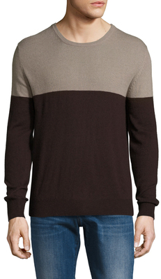 Portolano Colorblock Crewneck Sweater