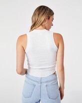 Thumbnail for your product : Cotton On Women's Grey Sleeveless Tops - Sustain Me Variegated Rib Scoop Tank - Size XL at The Iconic