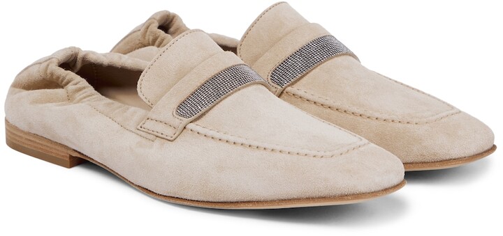 Beige Suede Womens Loafers | Shop the world's largest collection of fashion  | ShopStyle