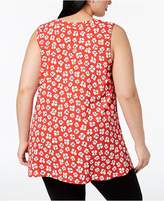 Thumbnail for your product : Anne Klein Plus Size Printed Trapeze Top