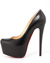 Thumbnail for your product : Christian Louboutin Daffodile Platform Red Sole Pump, Black