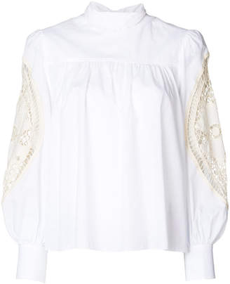 See by Chloe lace insert blouse