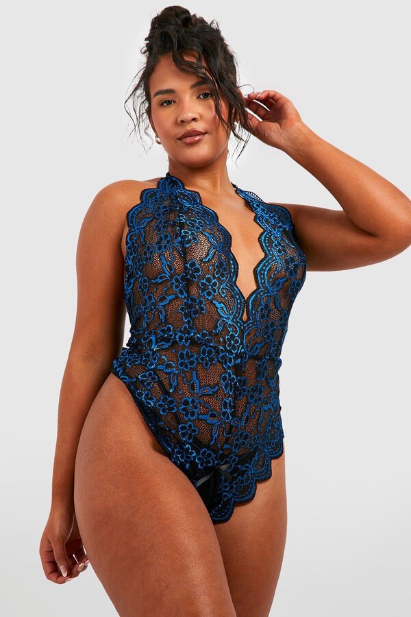 Crotchless Strapping Lace Bodysuit
