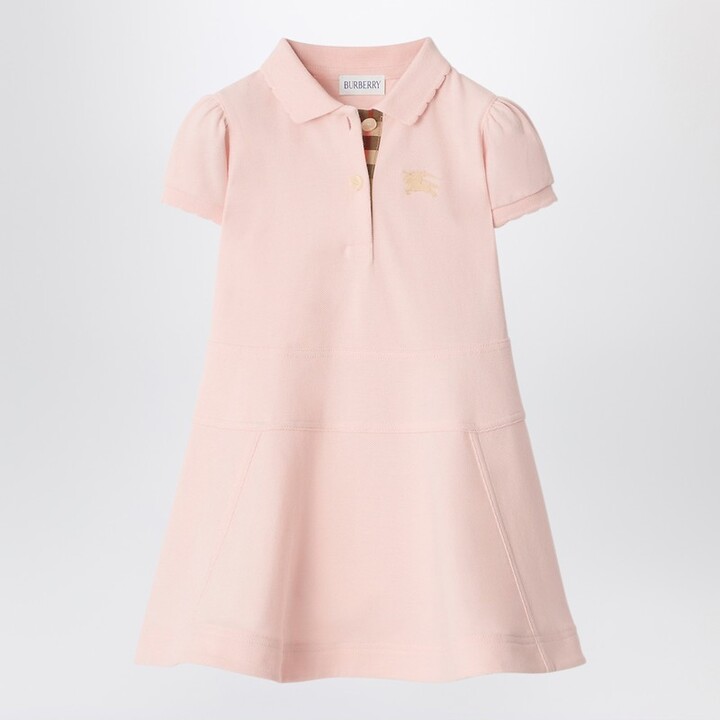Pink cotton polo-style dress