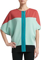 Thumbnail for your product : St. John Milano Knit Colorblock Batwing Full Cardigan