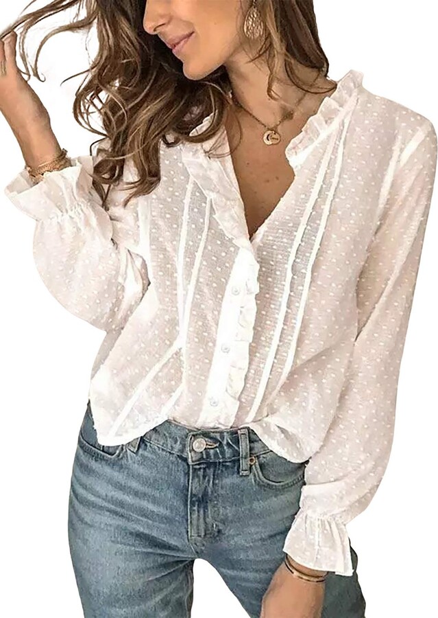 White Party Blouse | Shop the world's largest collection of fashion 