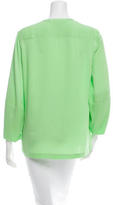 Thumbnail for your product : Diane von Furstenberg Silk Long Sleeve Top