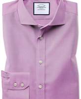 Thumbnail for your product : Charles Tyrwhitt Extra slim fit cutaway collar non-iron twill violet shirt