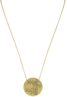 House Of Harlow Hieroglyphics Coin Pendant Necklace