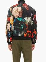 Thumbnail for your product : Paul Smith Floral-print Reversible Bomber Jacket - Mens - Black Multi