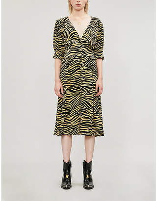 Faithfull The Brand Rafa zebra-print rayon midi dress