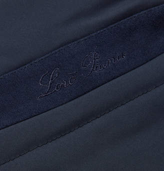 Loro Piana Windstorm Suede-trimmed Quilted Shell Gilet - Navy