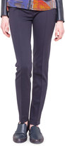 Thumbnail for your product : Akris Punto Mara Flat-Front Jersey Pants, Navy