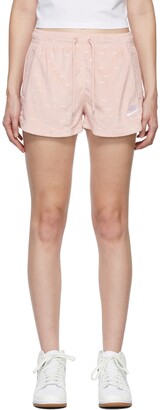 Nike Pink Velour Logo Shorts