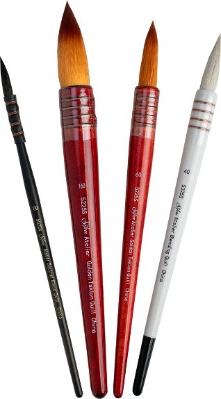 Silver Brush SilverBrushAtelierQuillsMix,4Brushes