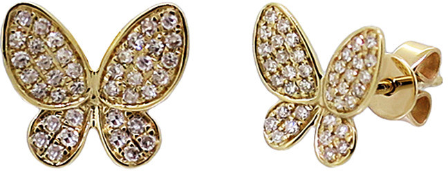 Sabrina Designs 14K 0.18 Ct. Tw. Diamond Butterfly Studs