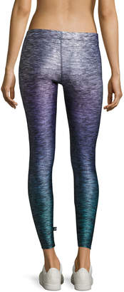 Terez Heathered Ombre Performance Leggings, Purple Pattern