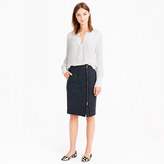 Thumbnail for your product : J.Crew Petite asymmetrical zip pencil skirt in houndstooth